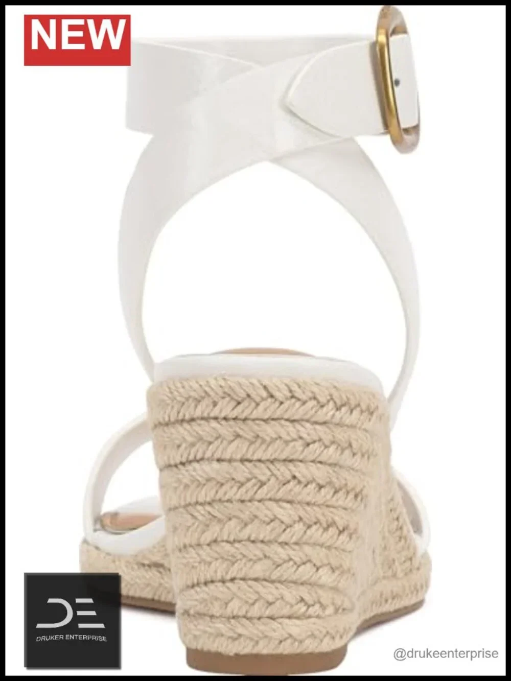 Espadrille Wedge Sandals Ankle Strap Leather